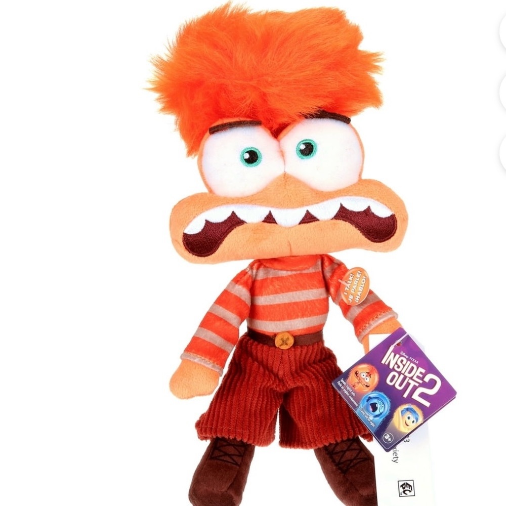Disney Orange Anger Plush — Inside Out 2 Character
